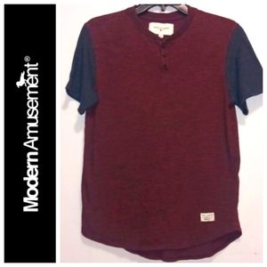 ❤4/$12 Modern Amusement Henley Tshirt